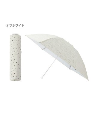 MOONBAT Fuwacool(フワクール) フワクールホワイト 晴雨兼用日傘 折りたたみ傘 ランダムドット 軽量 一級遮光／遮熱／UV