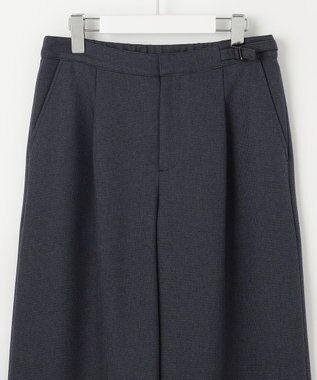 J.PRESS LADIES 【洗える】TUMUGITOピンヘッド ワイド パンツ ネイビー系
