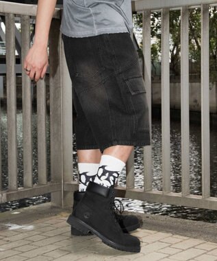 WEGO スウィッチングデニムカーゴショーツ デニムブラックソノタ