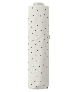 MOONBAT Fuwacool(フワクール) フワクールホワイト 晴雨兼用日傘 折りたたみ傘 ランダムドット 軽量 一級遮光／遮熱／UV オフベージュ