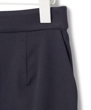 ICB L 【洗える】ウォームサテン カーゴスカート ネイビー系