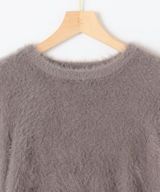 組曲 ナイロンファー半袖プルオーバー ブラウン系