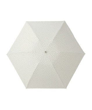 MOONBAT Fuwacool(フワクール) フワクールホワイト 晴雨兼用日傘 折りたたみ傘 ランダムドット 軽量 一級遮光／遮熱／UV オフベージュ