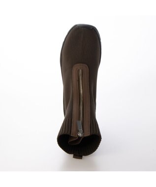 MODE ET JACOMO <carino>フロントジップニットブーツ カーキ