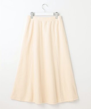 23区 【SLOW/セットアップ対応】マイクロエコフリース フレア スカート アイボリー系