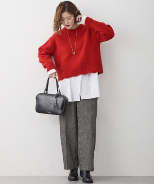 23区 S 【VERY掲載/洗える】ナチュラルコットンベア シャツレイヤード カットソー ホワイト系