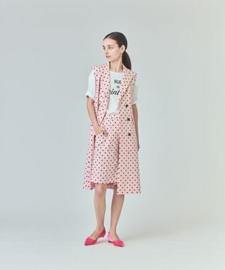 GRACE CONTINENTAL ドットジレドレス ピンク