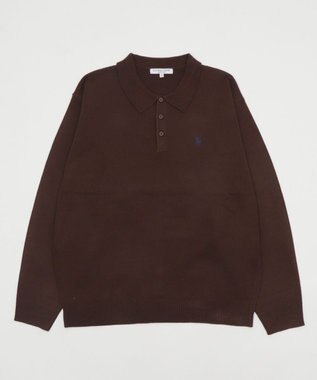 WEGO 【25年秋冬新作/ユニセックス着用ITEM/MLサイズ展開】別注USPOLOニットポロ ブラウン