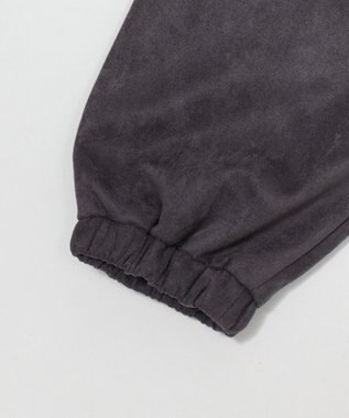 WEGO 【ユニセックス着用ITEM/MLサイズ展開】フェイクスウェードロゴスウィングトップ ブラック中濃色