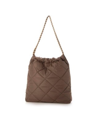 UNBILLION カシュカシュ cachecache / ナイロンキルティングチェーン手提げトート ブラウン