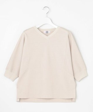 J.PRESS LADIES L TCポンチ ニットコンビ ドルマン カットソー グレージュ系