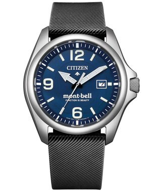 CITIZEN 【モンベル×シチズン】抜群のタフさとミニマルな魅力を極めたコラボレーションモデル BN0247-01L ブルー