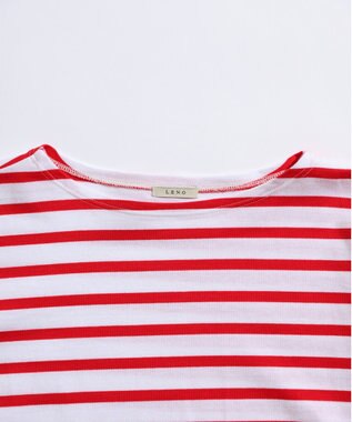 LENO BORDER T-SHIRT / ボーダーTシャツ WHITE×RED