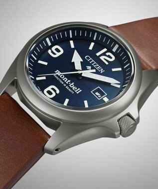 CITIZEN 【モンベル×シチズン】抜群のタフさとミニマルな魅力を極めたコラボレーションモデル BN0247-01L ブルー