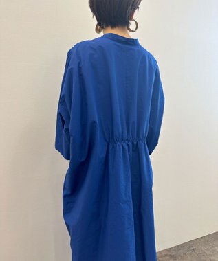WHITE MAILS 【Kanocoコラボ】ビッグシルエット ワンピース＜洗える・抗菌・消臭・速乾・UVケア＞ ブルー