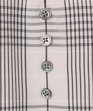 J.PRESS LADIES 【洗える】ドライタッチドビーチェック ブラウス ライトグレー系3