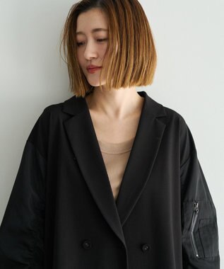 YECCA VECCA 異素材MIXテーラードジャケット Black