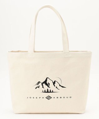 JOSEPH ABBOUD MOUNTAIN 【UNISEX】キャンバストートバック アイボリー系