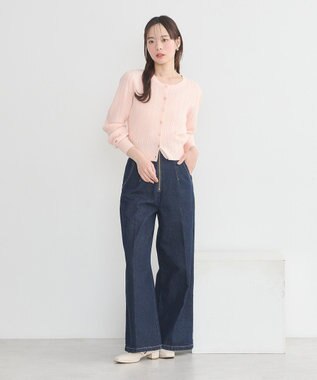 earth music&ecology ミニケーブルコンパクトカーディガン Light Pink