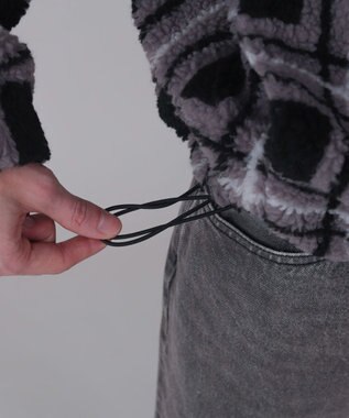 WEGO 【ユニセックス着用ITEM】ボアチェックブルゾン 柄2