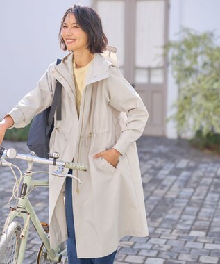 ANY 【手洗い可】ライトフーデットコート グレージュ