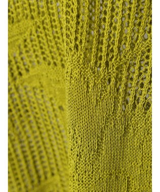Green Parks 花柄メッシュニットプルオーバー Lime Green