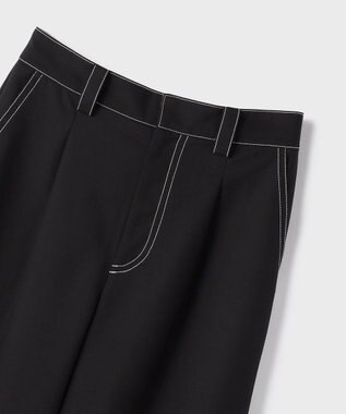 GRACE CONTINENTAL タックカーブパンツ ブラック