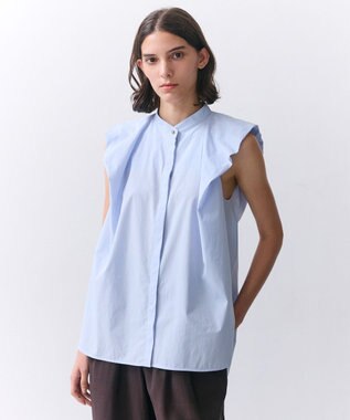 BEIGE， MALLOW / コットンタック バルーンスリーブブラウス