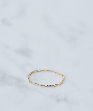 Phoebe 【K10】ブライトネスチェーンリング　ゴールド 3号/7号/11号/13号　BOX付き ゴールド