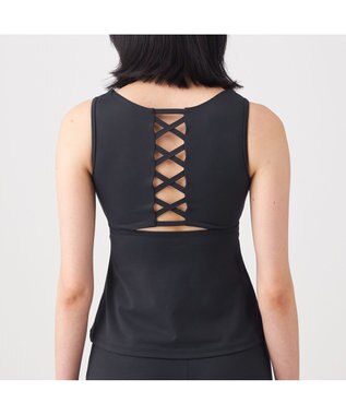 Chacott Chacott BALANCE ホットメルトレースアップトップ ブラック