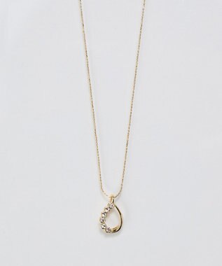 Phoebe 【金属アレルギー対応】ソロドロップビジューネックレス/ニッケルフリー ゴールド