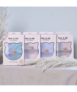 MOONBAT 【FUDGE11月号掲載】PAUL & JOE ACCESSOIRES クリザンテーム刺繍ムースタッチマフラー（パッケージ入り） ピンク