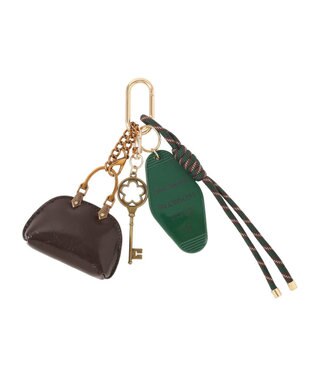 earth music&ecology ＫＥＹ＆バッグプレッピーチャーム Brown