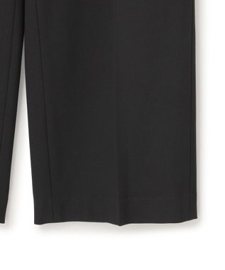 23区 【洗える】ウォームストレッチ ワイドパンツ ブラック系