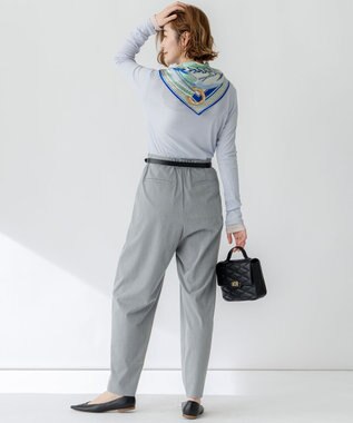 23区 【セットアップ対応/洗える】ライトクロス コクーン パンツ ライトグレー系