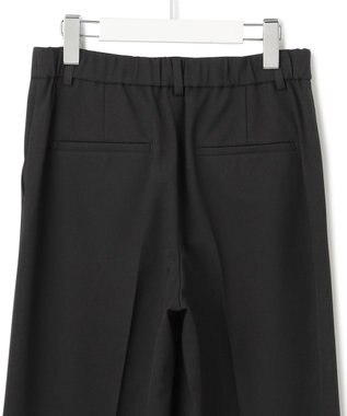 23区 【洗える】ウォームストレッチ ワイドパンツ ブラック系