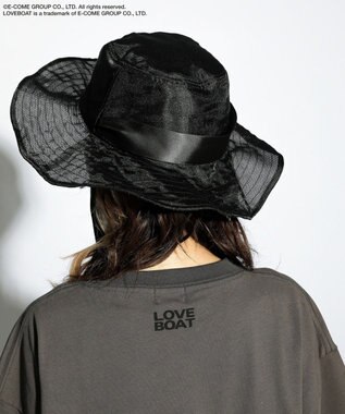 Green Parks ■ＬＯＶＥＢＯＡＴ　オーガンジーＨＡＴ Black