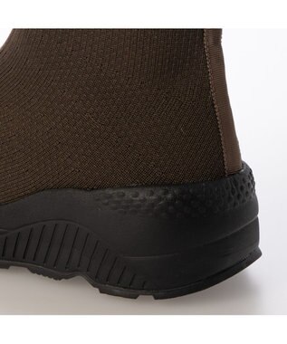 MODE ET JACOMO <carino>フロントジップニットブーツ カーキ