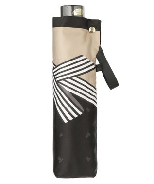 MOONBAT LANVIN en Bleu 折りたたみ傘 サテンプリントリボン ブラック