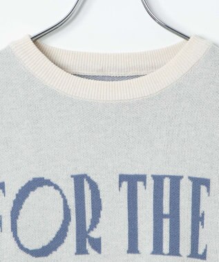 WEGO ロゴジャガードニットプルオーバー ホワイトアイボリー