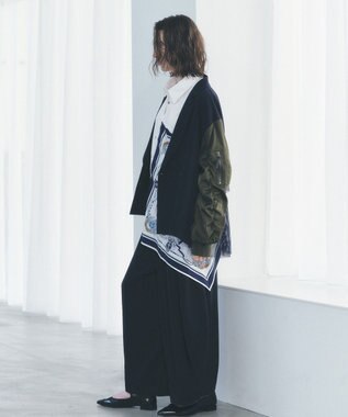 YECCA VECCA 異素材MIXテーラードジャケット Navy