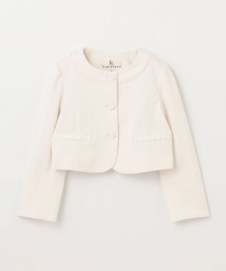 組曲 KIDS 【110-140㎝】ラウンドカラー ジャケット オフホワイト系