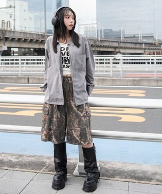 WEGO 【ユニセックス着用ITEM】フェイクスウェードシャツジャケット グレー