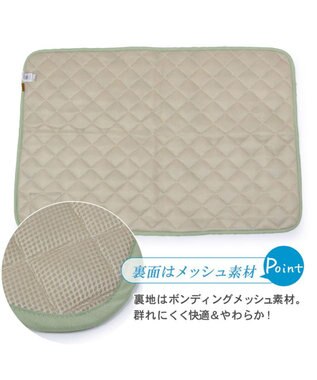 PET PARADISE 犬 クール マット 冷感 スヌーピー 柔らか  サーフ柄クールマット (90×60cm) 接触冷感 ひんやり ペット カーキ