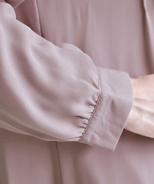 Tiaclasse 【スマート裏起毛・新色追加】 ピンタックシャツチュニック ピンクベージュ