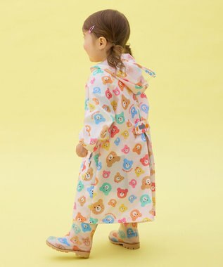 MIKI HOUSE HOT BISCUITS 【13-18cm】 カラフルビーンズ 総柄レインブーツ ベージュ