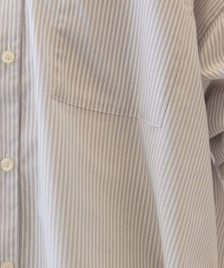 AMERICAN HOLIC 【イージーケア】ストライプVネックシャツ Off White