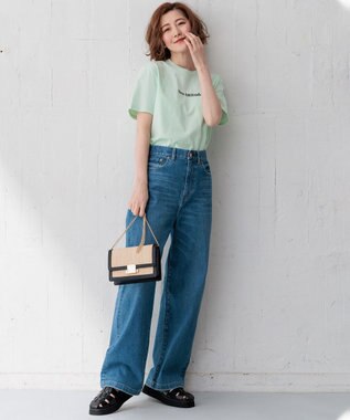 23区 【洗える】Neo Attitude ロゴTシャツ スモーキーグリーン系