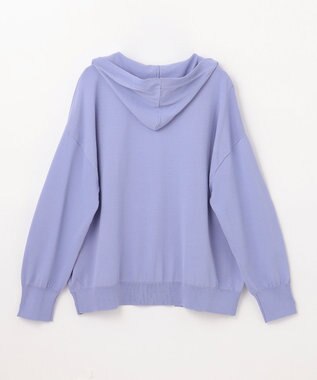 ANY ニットフーディーカーディガン サックス