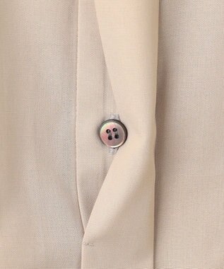 23区 【洗える】ライトシアーマットクロス ミリタリーディティール シャツ ベージュ系